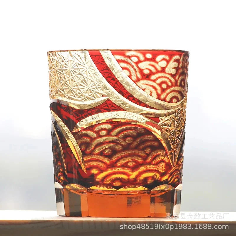 Classic Design Whiskey Wine Beer Water Cup Hand-Carved Foreign Shot Glass with Luxury Gift Box Julia M LifeStyles