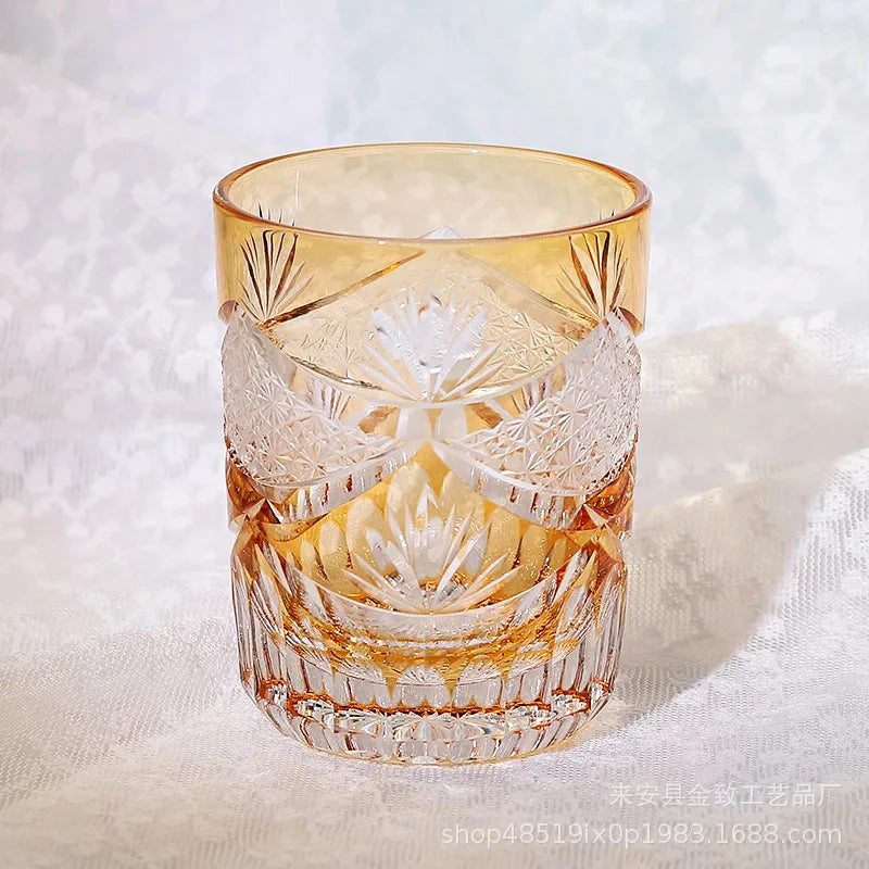 Classic Design Whiskey Wine Beer Water Cup Hand-Carved Foreign Shot Glass with Luxury Gift Box Julia M LifeStyles