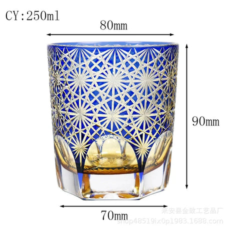 Classic Design Whiskey Wine Beer Water Cup Hand-Carved Foreign Shot Glass with Luxury Gift Box Julia M LifeStyles