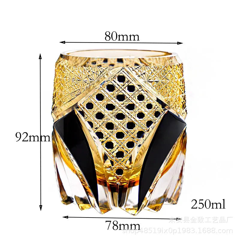 Classic Design Whiskey Wine Beer Water Cup Hand-Carved Foreign Shot Glass with Luxury Gift Box Julia M LifeStyles