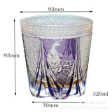 Classic Design Whiskey Wine Beer Water Cup Hand-Carved Foreign Shot Glass with Luxury Gift Box Julia M LifeStyles