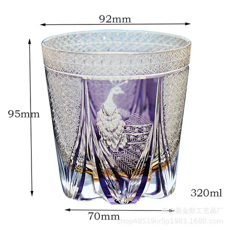 Classic Design Whiskey Wine Beer Water Cup Hand-Carved Foreign Shot Glass with Luxury Gift Box Julia M LifeStyles