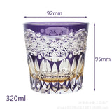 Classic Design Whiskey Wine Beer Water Cup Hand-Carved Foreign Shot Glass with Luxury Gift Box Julia M LifeStyles