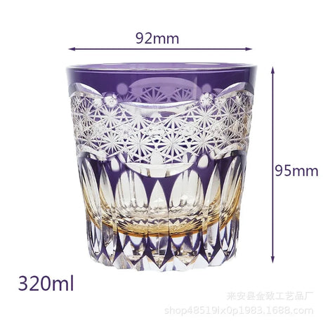 Classic Design Whiskey Wine Beer Water Cup Hand-Carved Foreign Shot Glass with Luxury Gift Box Julia M LifeStyles
