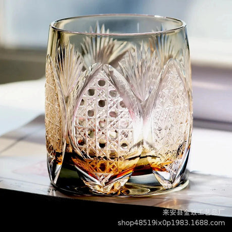 Classic Design Whiskey Wine Beer Water Cup Hand-Carved Foreign Shot Glass with Luxury Gift Box Julia M LifeStyles