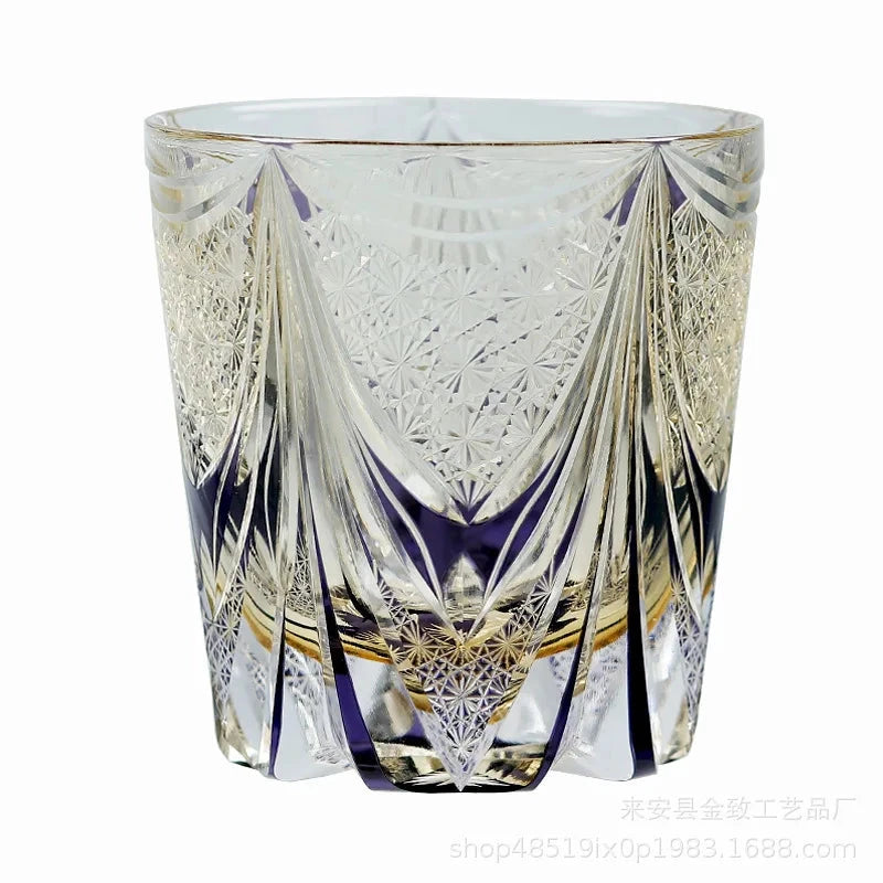 Classic Design Whiskey Wine Beer Water Cup Hand-Carved Foreign Shot Glass with Luxury Gift Box Julia M LifeStyles