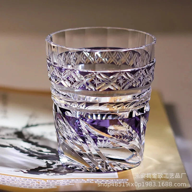 Classic Design Whiskey Wine Beer Water Cup Hand-Carved Foreign Shot Glass with Luxury Gift Box Julia M LifeStyles