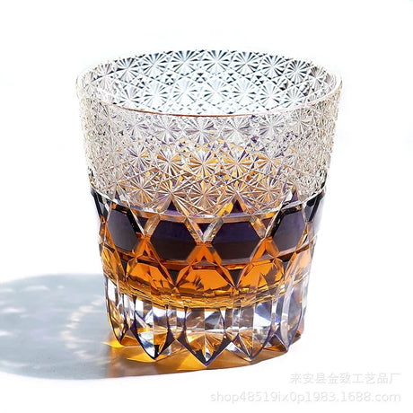 Classic Design Whiskey Wine Beer Water Cup Hand-Carved Foreign Shot Glass with Luxury Gift Box Julia M LifeStyles