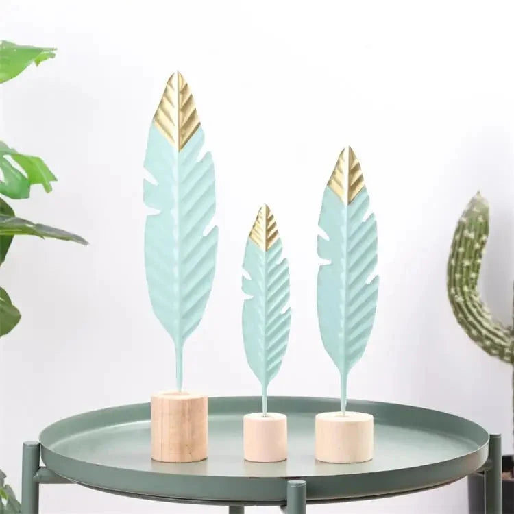 Modern Wrought Iron Feather Desktop Decor Julia M LifeStyles