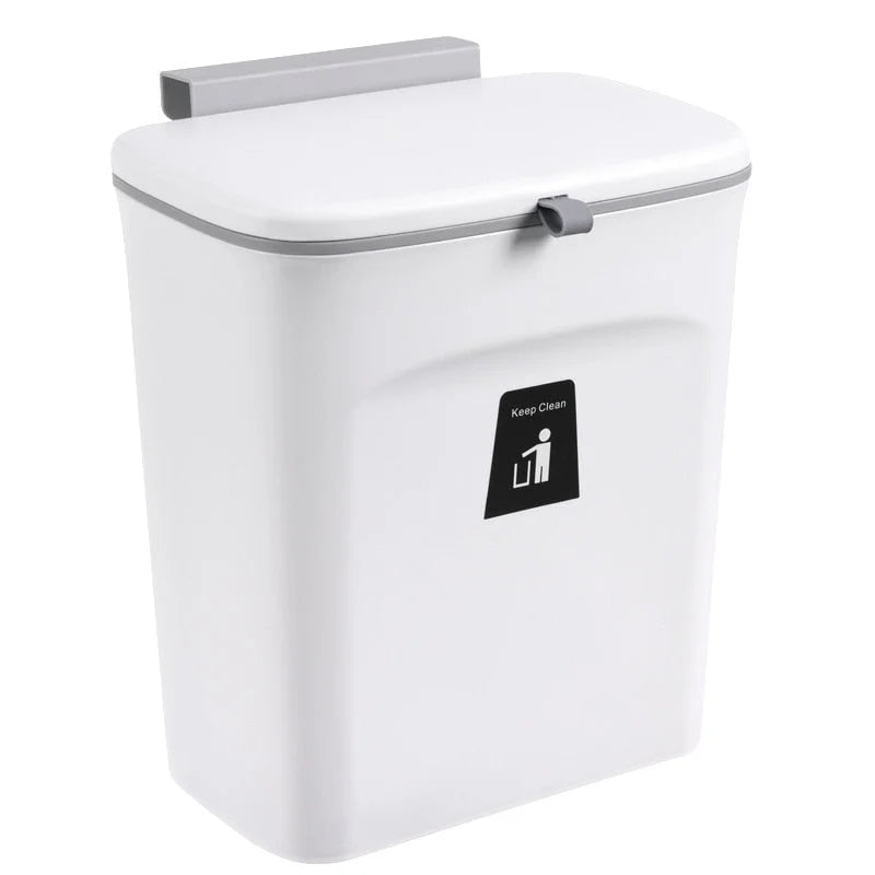 Space-Saving Wall-Mounted Kitchen Trash Bin Kitchen Trash Can Julia M Home & Kitchen   