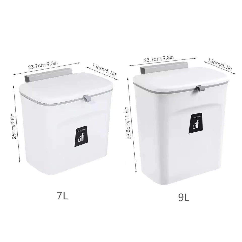 Space-Saving Wall-Mounted Kitchen Trash Bin Kitchen Trash Can Julia M Home & Kitchen   