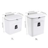 Space-Saving Wall-Mounted Kitchen Trash Bin Kitchen Trash Can Julia M Home & Kitchen   