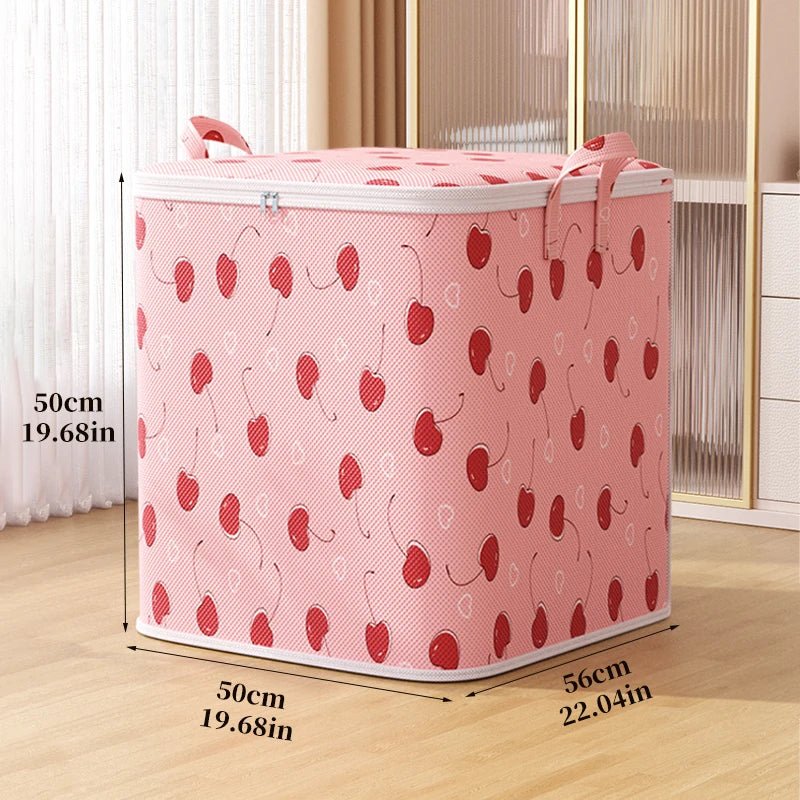 Large capacity clothing storage bag Portable clothing quilt storage bag Bedroom organizer foldable dust-proof quilt zipper bag - Julia M LifeStyles