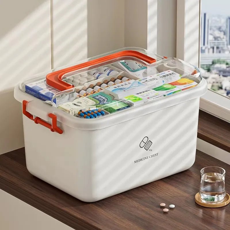 Large Capacity Medicine Box Portable Home First Aid Medical Kit Family Emergency Medicine Box with Multi-layer Drug Storage Case - Julia M LifeStyles