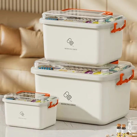 Large Capacity Medicine Box Portable Home First Aid Medical Kit Family Emergency Medicine Box with Multi-layer Drug Storage Case - Julia M LifeStyles