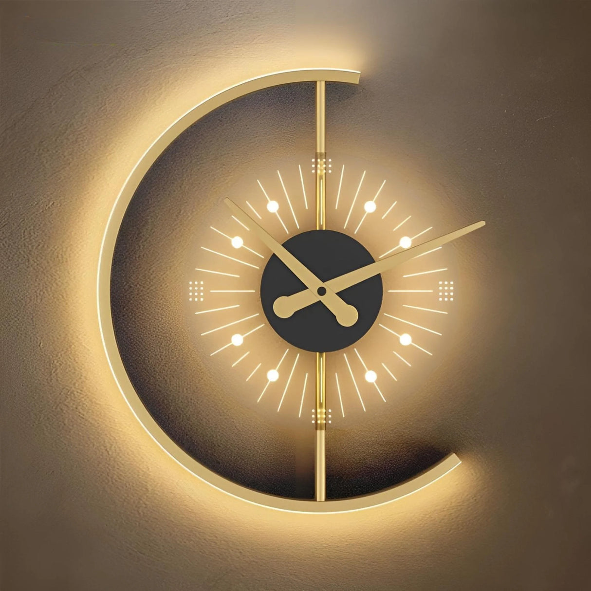LED Wall Lamp with Clock - Illuminate Your Space in Style