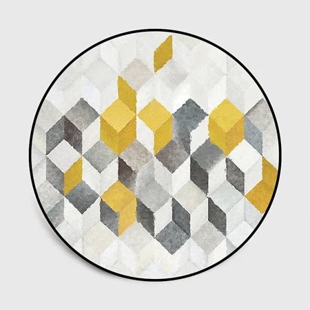 Floral Pattern Round Floor Mat by Julia M Lifestyles - Julia M LifeStyles