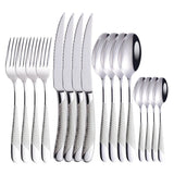 Luxurious Gold Inlay Stainless Steel Dinnerware Set 🍽️ - Julia M LifeStyles
