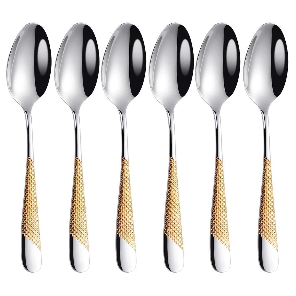 Luxurious Gold Inlay Stainless Steel Dinnerware Set 🍽️ - Julia M LifeStyles