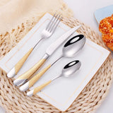 Luxurious Gold Inlay Stainless Steel Dinnerware Set 🍽️ - Julia M LifeStyles