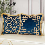 Luxury Embroidered Velvet Cushion Cover with Tassel - Julia M LifeStyles