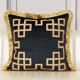 Luxury Embroidered Velvet Cushion Cover with Tassel - Julia M LifeStyles