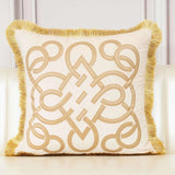 Luxury Embroidered Velvet Cushion Cover with Tassel - Julia M LifeStyles