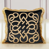 Luxury Embroidered Velvet Cushion Cover with Tassel - Julia M LifeStyles
