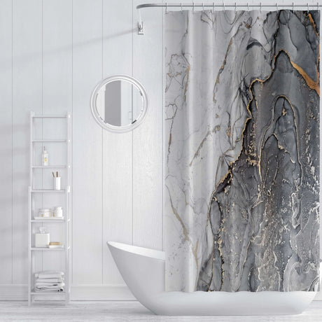 Luxury Marble Decorative Waterproof Shower Curtain Luxury Marble Decorative Waterproof Shower Curtain 3256804609867378-DLS00130-90x180cm shower curtains 40