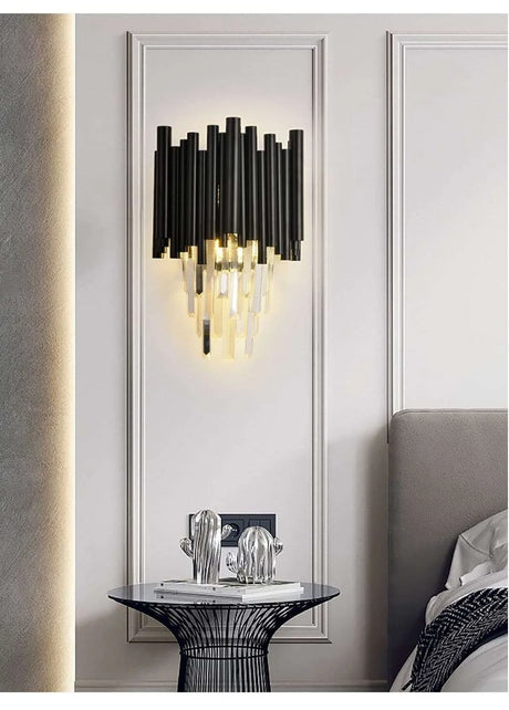 Modern Black Wall Lamp - Elevate Your Home's Ambiance Modern Black Wall Lamp - Elevate Your Home's Ambiance 3256801514175432-W25 H39cm-NON dimm warm light wall light fixtures 236