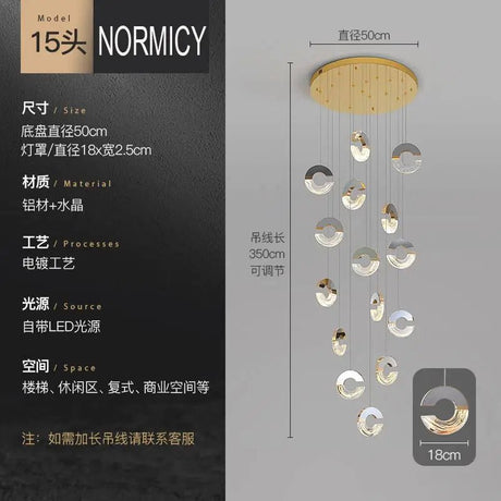 Modern C-type Crystal Pendant Lamp for Luxury Interiors - Julia M LifeStyles