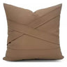 Modern Coffee Colour Cushion Cover with Gold Buckle - Julia M LifeStyles