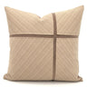 Modern Coffee Colour Cushion Cover with Gold Buckle - Julia M LifeStyles