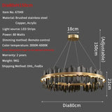 Modern Creative Circle LED Chandelier - Julia M LifeStyles