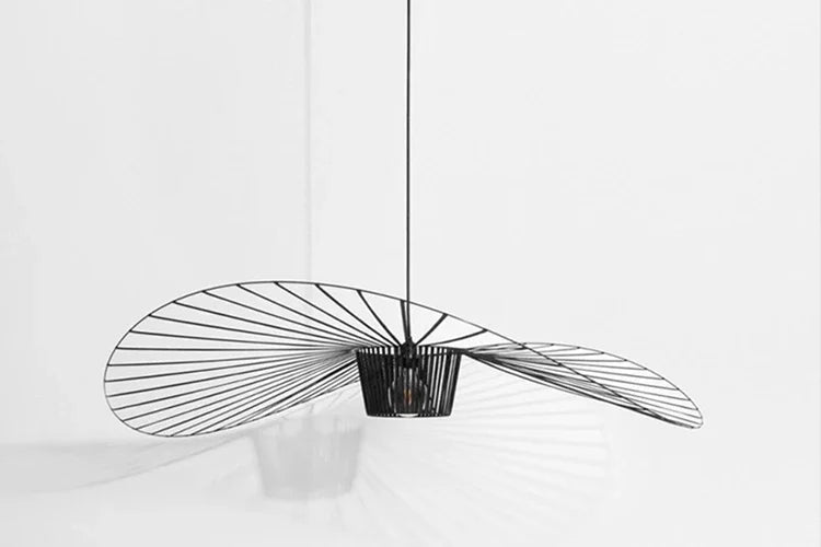 Modern French Designer Straw Hat Chandelier with LED Lighting - Julia M LifeStyles