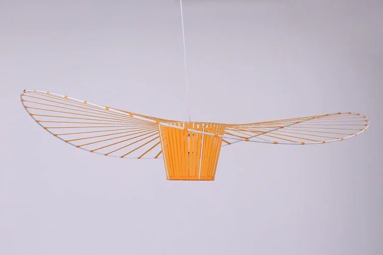 Modern French Designer Straw Hat Chandelier with LED Lighting - Julia M LifeStyles