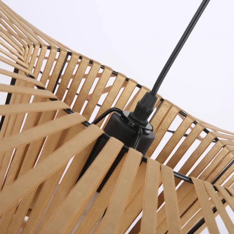 Modern French Designer Straw Hat Chandelier with LED Lighting - Julia M LifeStyles
