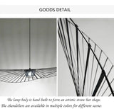 Modern French Designer Straw Hat Chandelier with LED Lighting - Julia M LifeStyles