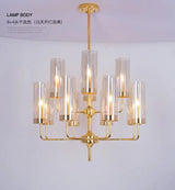 Modern Luxury Glass Chandelier with 6-15 Heads in Blue/Cognac - Julia M LifeStyles