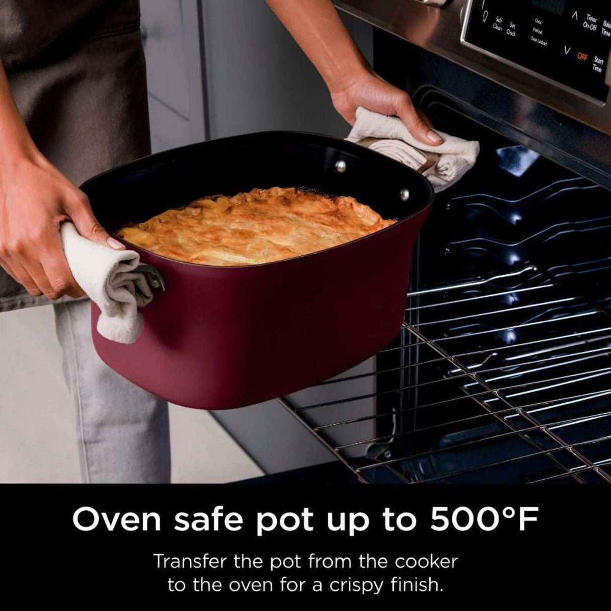 8.5 Quart Slow Cooker, Glass Lid & Integrated Spoon, Nonstick, Oven Safe Pot To 500°F, Multi-Slow Cooker - Julia M LifeStyles