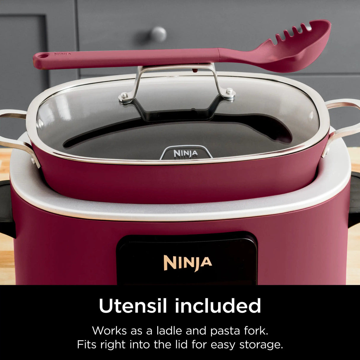 8.5 Quart Slow Cooker, Glass Lid & Integrated Spoon, Nonstick, Oven Safe Pot To 500°F, Multi-Slow Cooker - Julia M LifeStyles