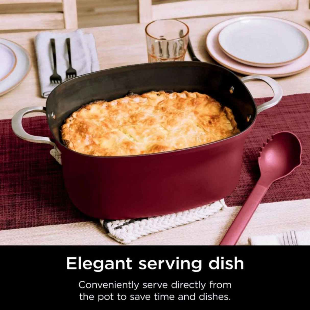 8.5 Quart Slow Cooker, Glass Lid & Integrated Spoon, Nonstick, Oven Safe Pot To 500°F, Multi-Slow Cooker - Julia M LifeStyles
