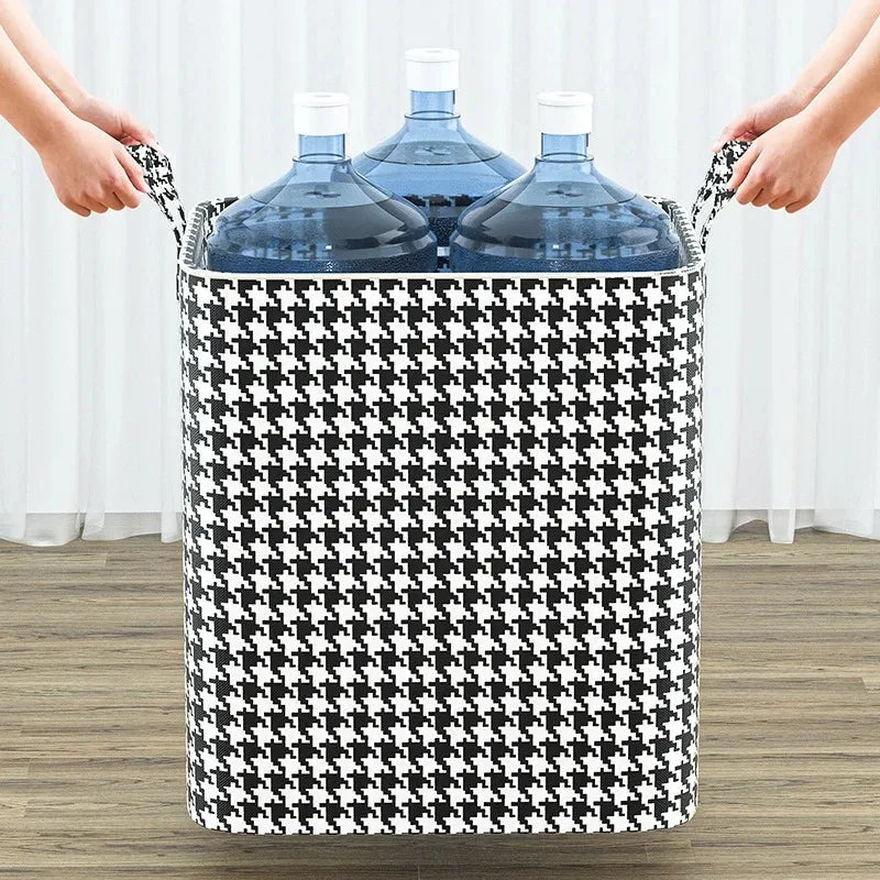 Nonwoven Quilt Cotton Storage Bag Home Organization Household Clothes Large Capacity Organizer Packing Organizing Side Window - Julia M LifeStyles