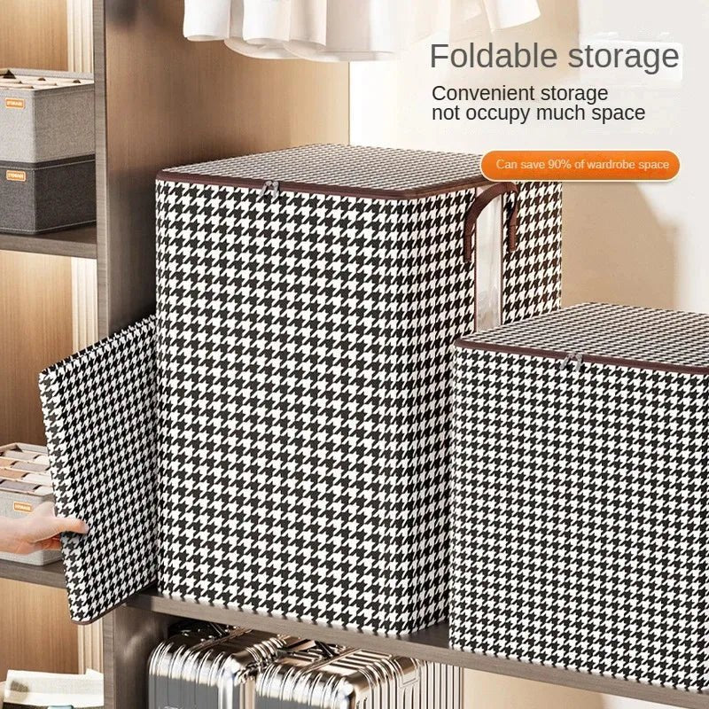 Nonwoven Quilt Cotton Storage Bag Home Organization Household Clothes Large Capacity Organizer Packing Organizing Side Window - Julia M LifeStyles