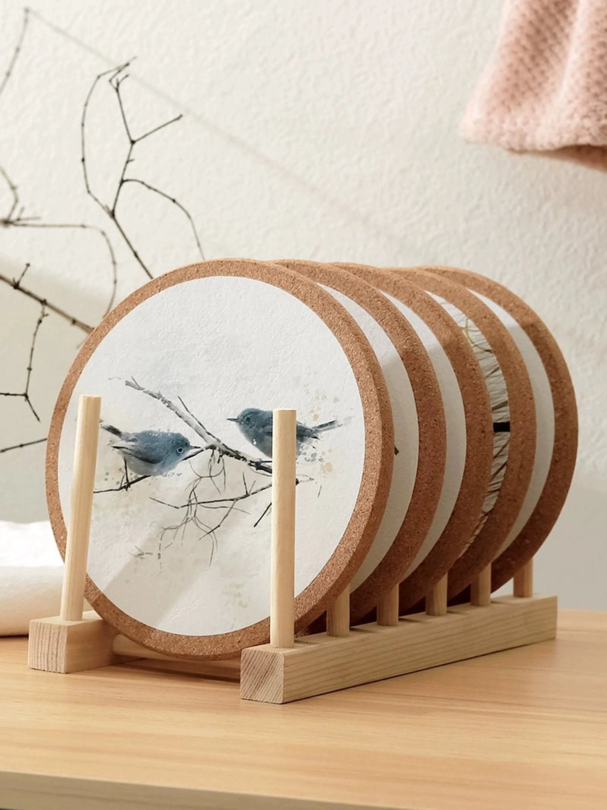 Scandinavian Style Cork Insulation Mat - Round Dining Table Pad - Julia M LifeStyles