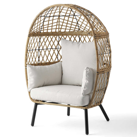 Outdoor Stationary Wicker Woven Egg Chair, Garden Furniture, Outdoor Chairs, Sedentary Comfort, Modern Aesthetics Outdoor Stationary Wicker Woven Egg Chair, Garden Furniture, Outdoor Chairs, Sedentary Comfort, Modern Aesthetics 3256805405476821-Natural-United States outdoor stationary wicker woven egg chair 154