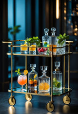 The Lumière Atelier™ Square Crystal Highball Glass ; Architectural Design for Elevated Entertaining