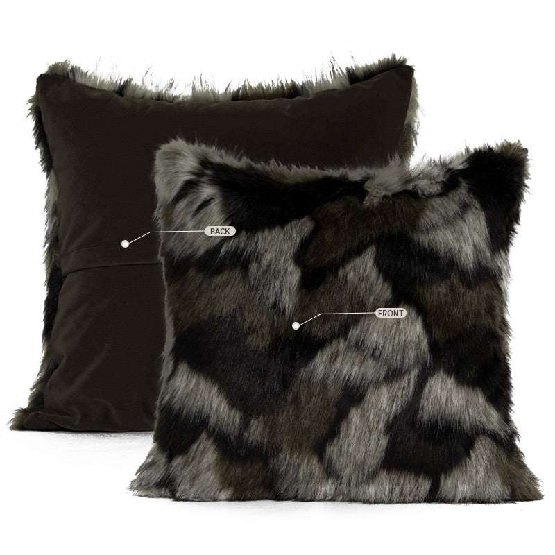 Plush Gradient Fur Sofa Pillow - Julia M LifeStyles