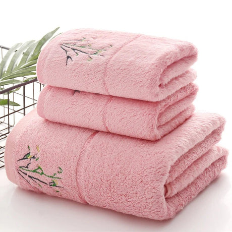 Quality Bamboo Fiber Bath Towels Set Thick Home Soft Quick Absorbent Luxury Hand Face Towels - Julia M LifeStyles