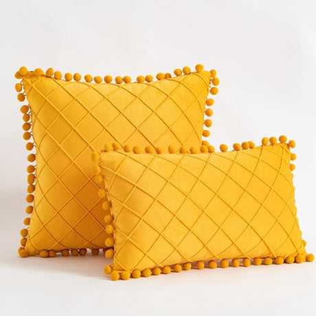 Retro Ear Pillow Living Room Sofa Solid Color Tassel Cushion Without Core Bed Big Pillow Waist Back Office Chair - Julia M LifeStyles